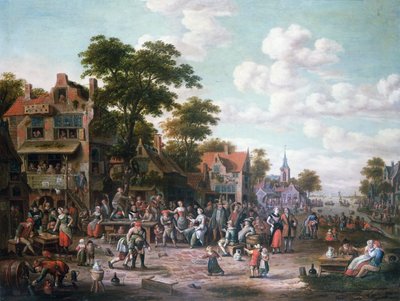 Dorpsfeest, 1716 door Rutger Verburgh